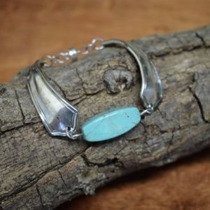 Turquoise and Spoon Bracelet